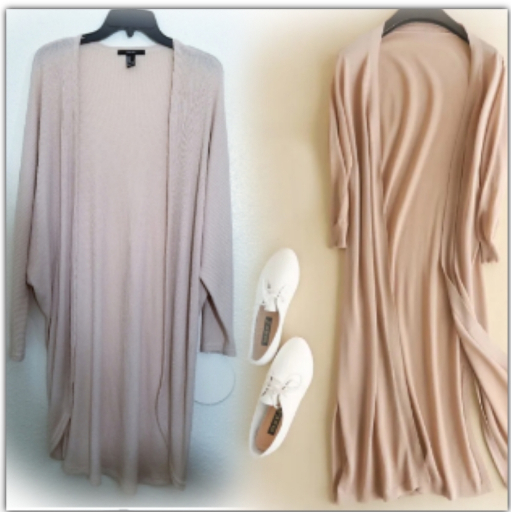 Oversized open cardigan